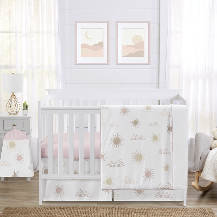 Mauve crib hot sale bedding